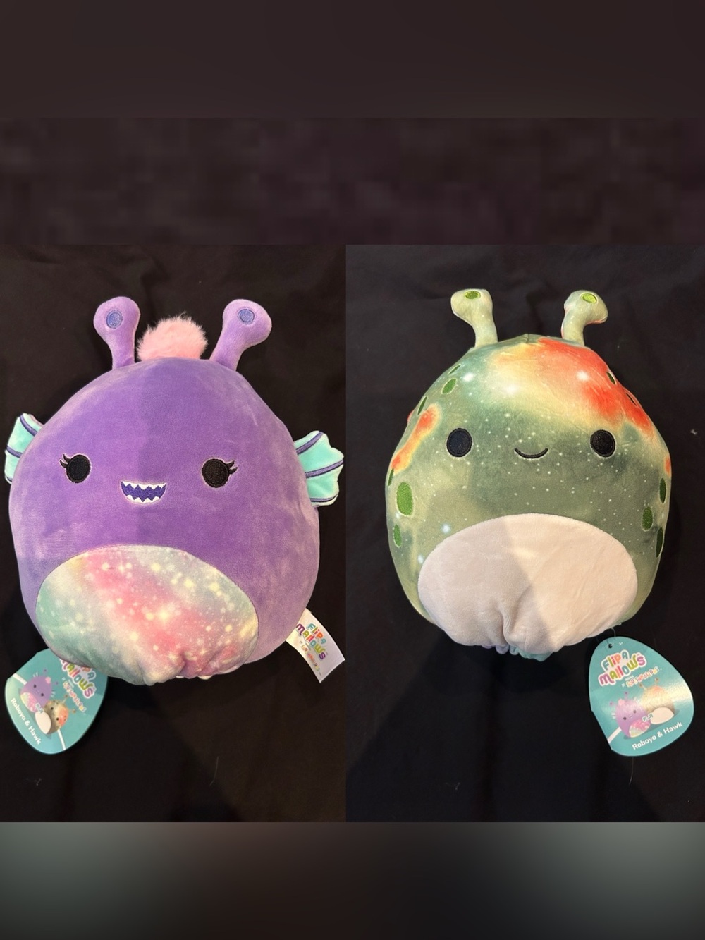 Flipamallow by Squishmallows - Roboyo and Hawk - 8”